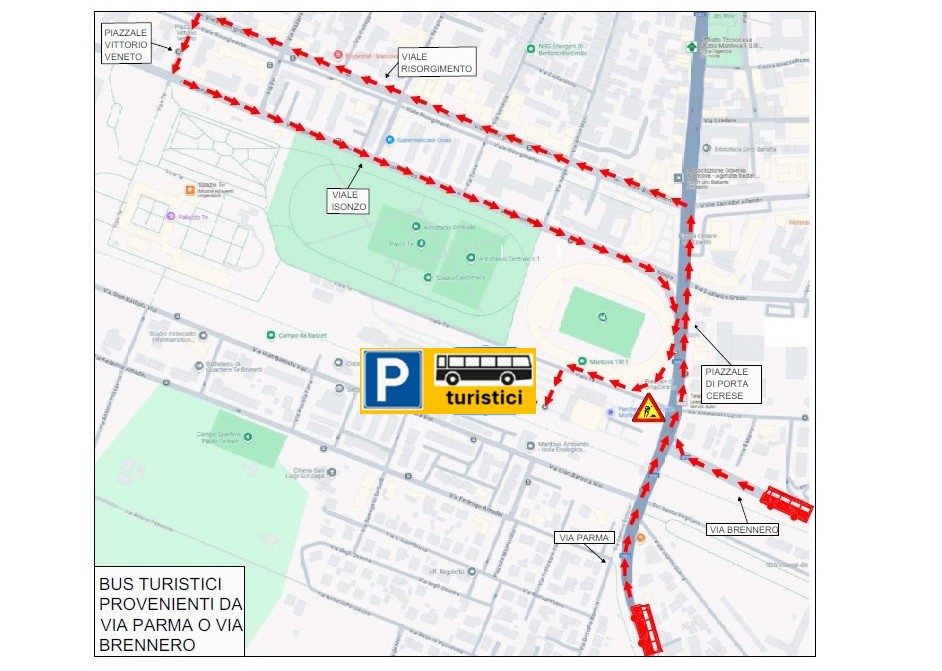 Deviazione bus tursitici